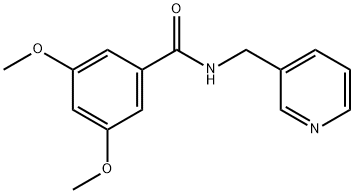 3,5-dimethoxy-N-(3-pyridinylmethyl)benzamide Struktur