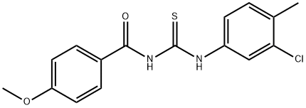 N-{[(3-chloro-4-methylphenyl)amino]carbonothioyl}-4-methoxybenzamide Struktur