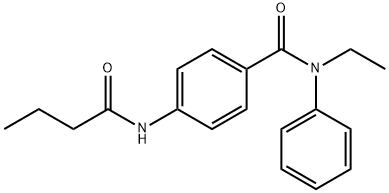 4-(butanoylamino)-N-ethyl-N-phenylbenzamide Struktur