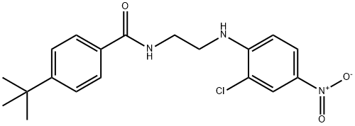 4-tert-butyl-N-{2-[(2-chloro-4-nitrophenyl)amino]ethyl}benzamide Struktur