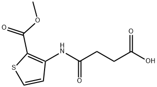 4-[(2-methoxycarbonylthiophen-3-yl)amino]-4-oxobutanoic acid Struktur