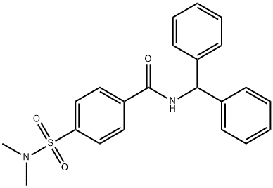 N-benzhydryl-4-(dimethylsulfamoyl)benzamide Struktur