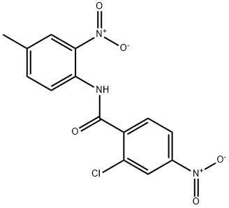 2-chloro-N-(4-methyl-2-nitrophenyl)-4-nitrobenzamide Struktur