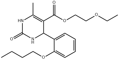 2-ethoxyethyl 4-(2-butoxyphenyl)-6-methyl-2-oxo-1,2,3,4-tetrahydropyrimidine-5-carboxylate Struktur