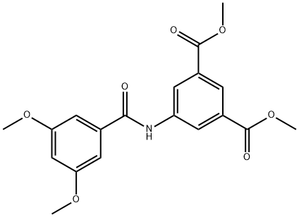 dimethyl 5-[(3,5-dimethoxybenzoyl)amino]benzene-1,3-dicarboxylate Struktur