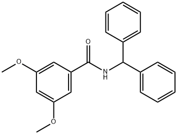 N-(diphenylmethyl)-3,5-dimethoxybenzamide Struktur