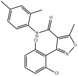 3-(2,6-dichlorophenyl)-N-(2,4-dimethylphenyl)-5-methyl-1,2-oxazole-4-carboxamide Struktur