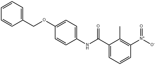 N-[4-(benzyloxy)phenyl]-2-methyl-3-nitrobenzamide Struktur