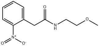 N-(2-methoxyethyl)-2-(2-nitrophenyl)acetamide Struktur