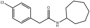 2-(4-chlorophenyl)-N-cycloheptylacetamide Struktur