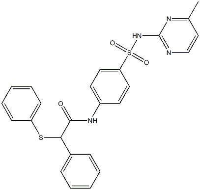 N-{4-[(4-methylpyrimidin-2-yl)sulfamoyl]phenyl}-2-phenyl-2-(phenylsulfanyl)acetamide Struktur