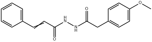 N'-[(4-methoxyphenyl)acetyl]-3-phenylacrylohydrazide Struktur