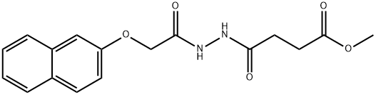 methyl 4-{2-[(2-naphthyloxy)acetyl]hydrazino}-4-oxobutanoate Struktur