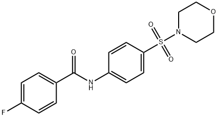 4-fluoro-N-[4-(morpholin-4-ylsulfonyl)phenyl]benzamide Struktur