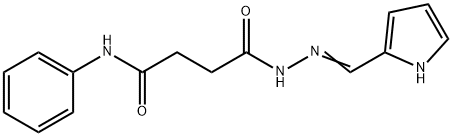 4-oxo-N-phenyl-4-[2-(1H-pyrrol-2-ylmethylene)hydrazino]butanamide Struktur