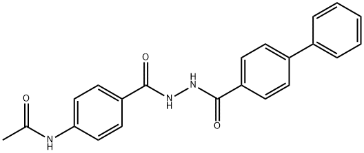 N-(4-{[2-(4-biphenylylcarbonyl)hydrazino]carbonyl}phenyl)acetamide Struktur