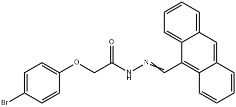 N'-(9-anthrylmethylene)-2-(4-bromophenoxy)acetohydrazide Struktur