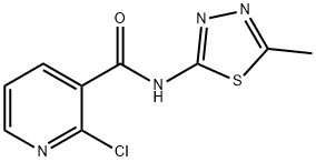 2-chloro-N-(5-methyl-1,3,4-thiadiazol-2-yl)pyridine-3-carboxamide Struktur