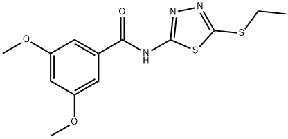 N-(5-(ethylthio)-1,3,4-thiadiazol-2-yl)-3,5-dimethoxybenzamide Struktur