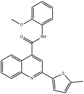 N-(2-methoxyphenyl)-2-(5-methylthiophen-2-yl)quinoline-4-carboxamide Struktur