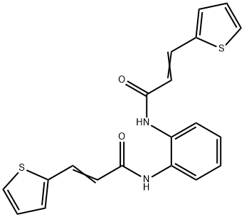 (E)-3-thiophen-2-yl-N-[2-[[(E)-3-thiophen-2-ylprop-2-enoyl]amino]phenyl]prop-2-enamide Struktur