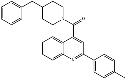 (4-benzylpiperidin-1-yl)-[2-(4-methylphenyl)quinolin-4-yl]methanone Struktur