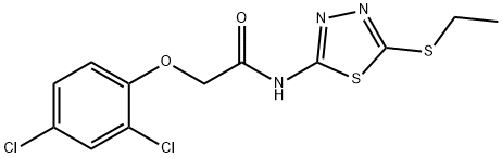 2-(2,4-dichlorophenoxy)-N-(5-(ethylthio)-1,3,4-thiadiazol-2-yl)acetamide Struktur