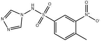 4-methyl-3-nitro-N-(4H-1,2,4-triazol-4-yl)benzenesulfonamide Struktur