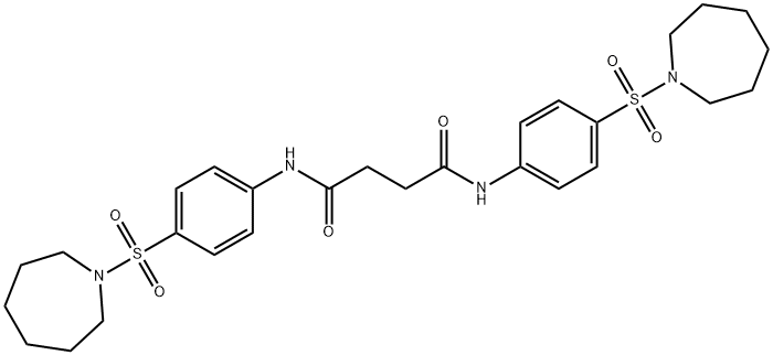 N,N'-bis[4-(1-azepanylsulfonyl)phenyl]succinamide Struktur