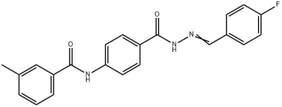 N-(4-{[2-(4-fluorobenzylidene)hydrazino]carbonyl}phenyl)-3-methylbenzamide Struktur