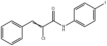 2-chloro-N-(4-iodophenyl)-3-phenylacrylamide Struktur