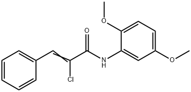 2-chloro-N-(2,5-dimethoxyphenyl)-3-phenylacrylamide Struktur