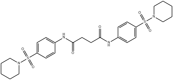 N,N'-bis[4-(1-piperidinylsulfonyl)phenyl]succinamide Struktur