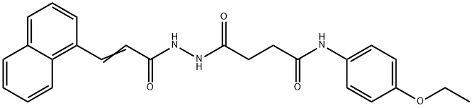 N-(4-ethoxyphenyl)-4-{2-[3-(1-naphthyl)acryloyl]hydrazino}-4-oxobutanamide Struktur