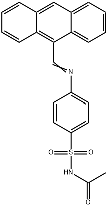 N-({4-[(9-anthrylmethylene)amino]phenyl}sulfonyl)acetamide Struktur