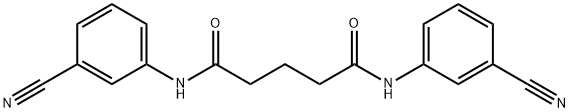 N,N'-bis(3-cyanophenyl)pentanediamide Struktur