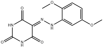 5-[(2,5-dimethoxyphenyl)hydrazono]-2,4,6(1H,3H,5H)-pyrimidinetrione Struktur