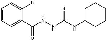 1-[(2-bromobenzoyl)amino]-3-cyclohexylthiourea Struktur