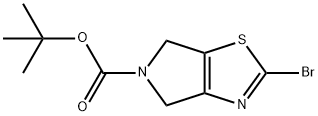 2-Bromo-4,6-dihydro-pyrrolo[3,4-d]thiazole-5-carboxylic acid tert-butyl ester Struktur