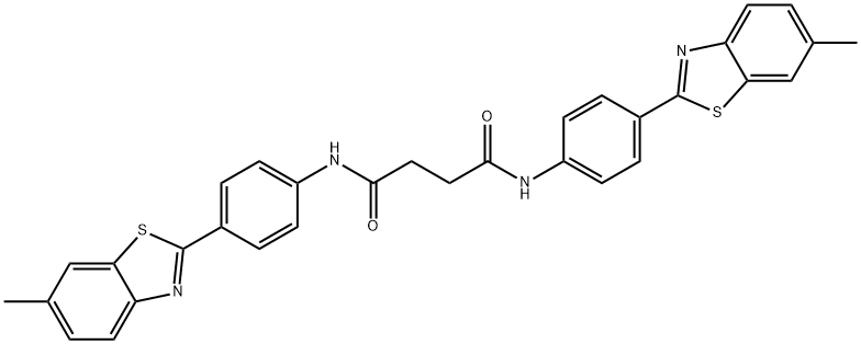 N,N'-bis[4-(6-methyl-1,3-benzothiazol-2-yl)phenyl]succinamide Struktur