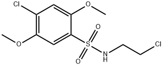 4-chloro-N-(2-chloroethyl)-2,5-dimethoxybenzenesulfonamide Struktur