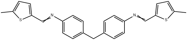 4,4'-methylenebis{N-[(5-methyl-2-thienyl)methylene]aniline} Struktur