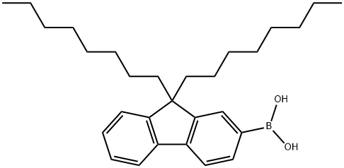 Boronic acid, (9,9-dioctyl-9H-fluoren-2-yl)- Struktur