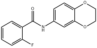 N-(2,3-dihydro-1,4-benzodioxin-6-yl)-2-fluorobenzamide Struktur