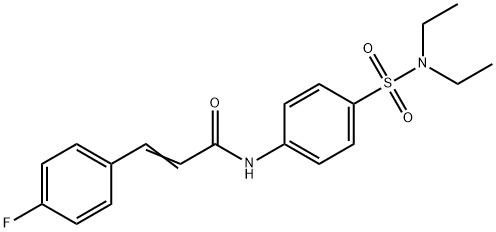 N-{4-[(diethylamino)sulfonyl]phenyl}-3-(4-fluorophenyl)acrylamide Struktur