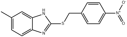 5-methyl-2-[(4-nitrobenzyl)sulfanyl]-1H-benzimidazole Struktur