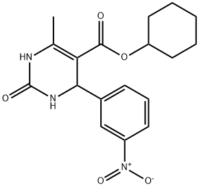 cyclohexyl 6-methyl-4-(3-nitrophenyl)-2-oxo-1,2,3,4-tetrahydropyrimidine-5-carboxylate Struktur