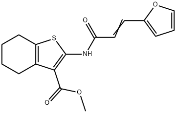 methyl 2-{[3-(2-furyl)acryloyl]amino}-4,5,6,7-tetrahydro-1-benzothiophene-3-carboxylate Struktur