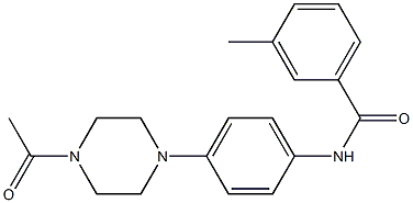 N-[4-(4-acetyl-1-piperazinyl)phenyl]-3-methylbenzamide Struktur