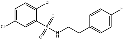 2,5-dichloro-N-[2-(4-fluorophenyl)ethyl]benzenesulfonamide Struktur